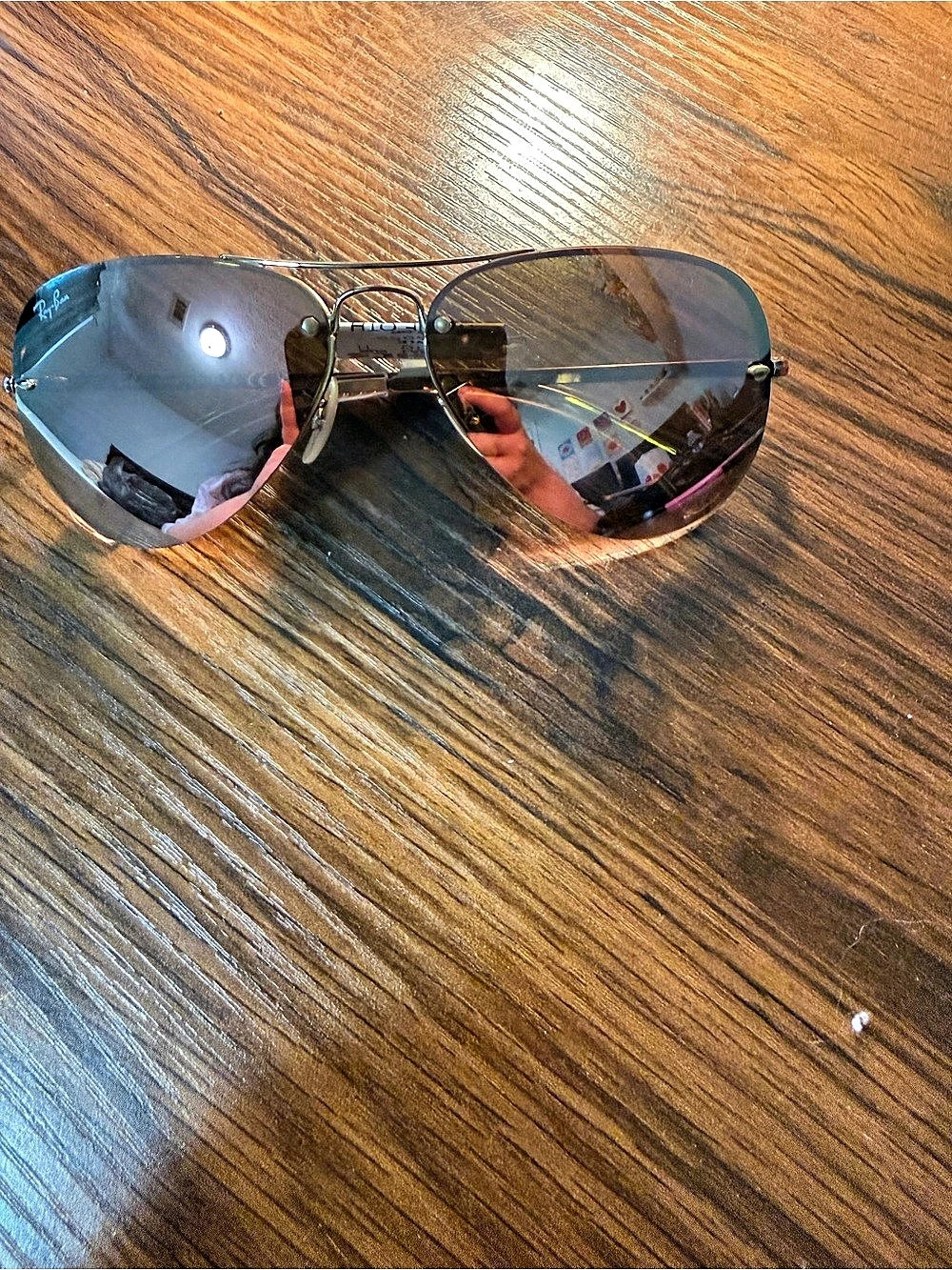 Ray Ban Aviator Sunglasses in Brown & Gold